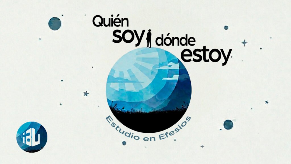 imagen con esfera azul simulando el planeta tierra con texto en color negro que tiene la frase quién soy y dónde estoy